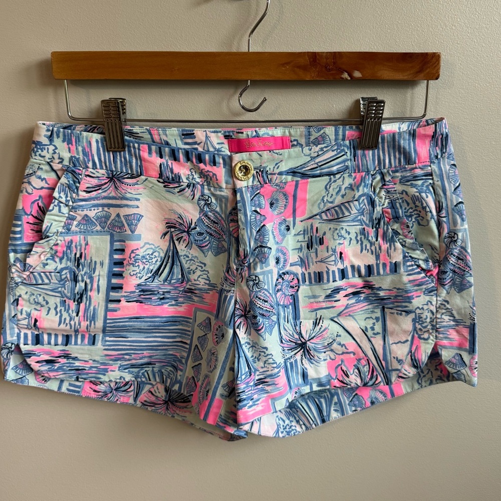 Lilly Pulitzer Pink and Blue Bermuda Shorts
